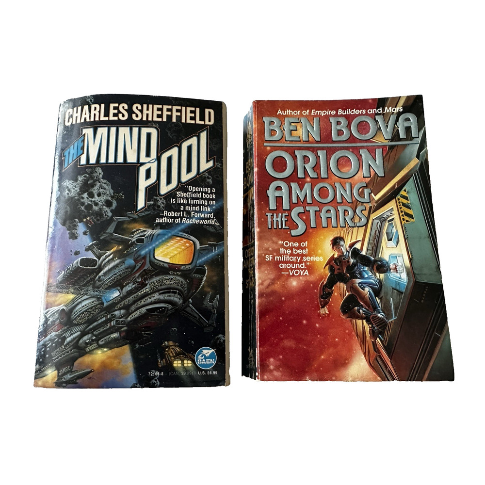 The Mind Pool & Orion Among the Stars, PB Sci-Fi 1990s Book Set VTG